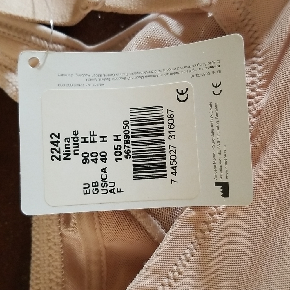 Amoena Nina 2242 mastectomy bra with underwire 40H - Picture 5 of 5